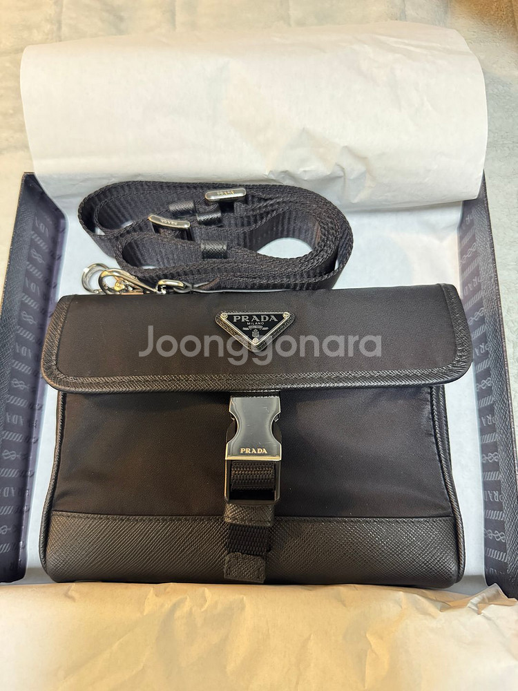 프라다 리나일론 사파이노 폰케이스백--3