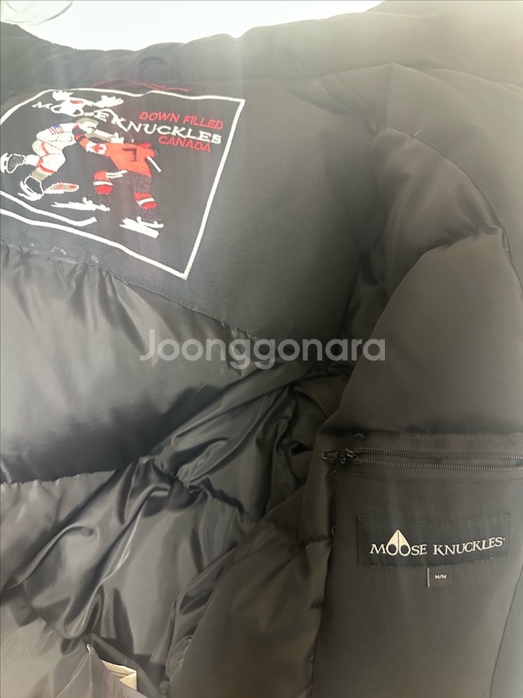 무스너클 발리스틱 봄버 패딩 M 은장--2