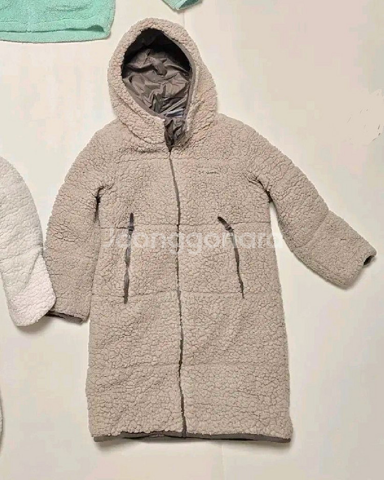 컬럼비아 키즈 롱 플리스 패딩 코트 베이지 130--1