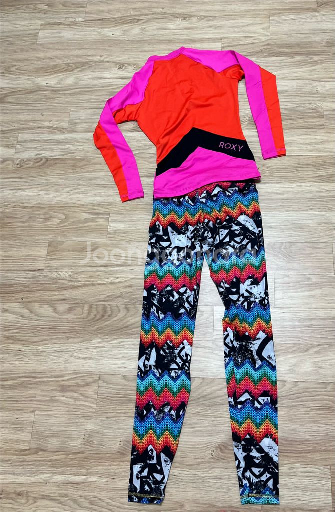 새제품) 록시 래쉬가드 다카인 워터레깅스 세트--1