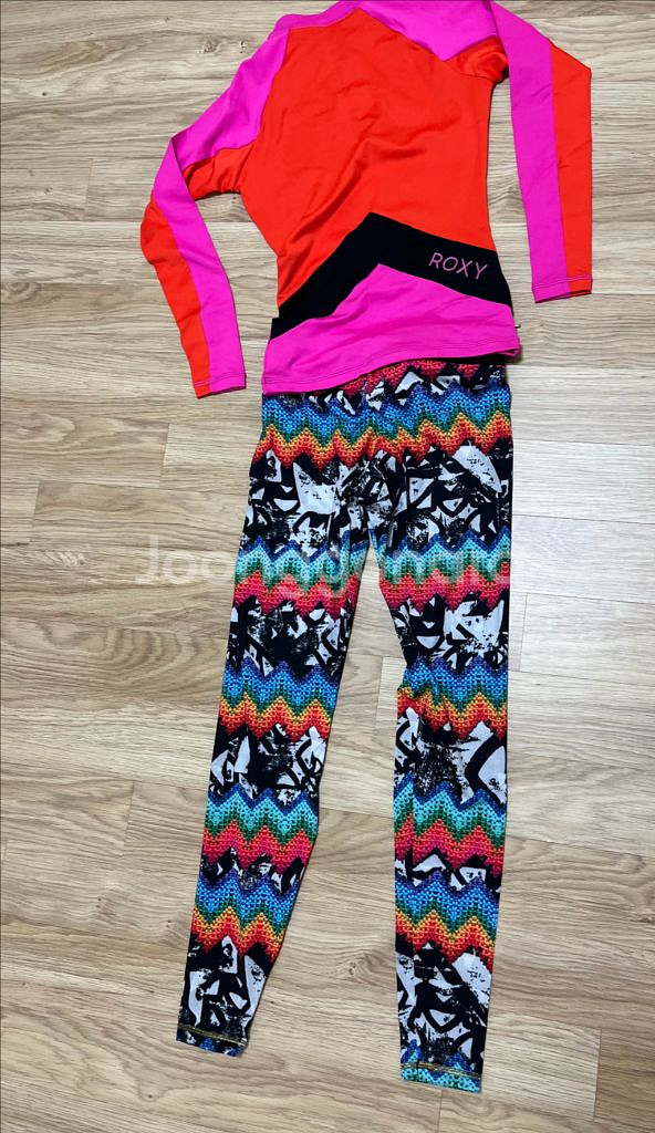 새제품) 록시 래쉬가드 다카인 워터레깅스 세트--2
