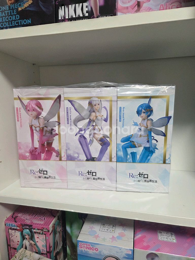 (미개봉) 리제로 람 에밀리아 렘 요정 피규어--0