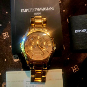 (미사용새제품) 엠포리오아르마니 로즈골드 메탈 남자시계