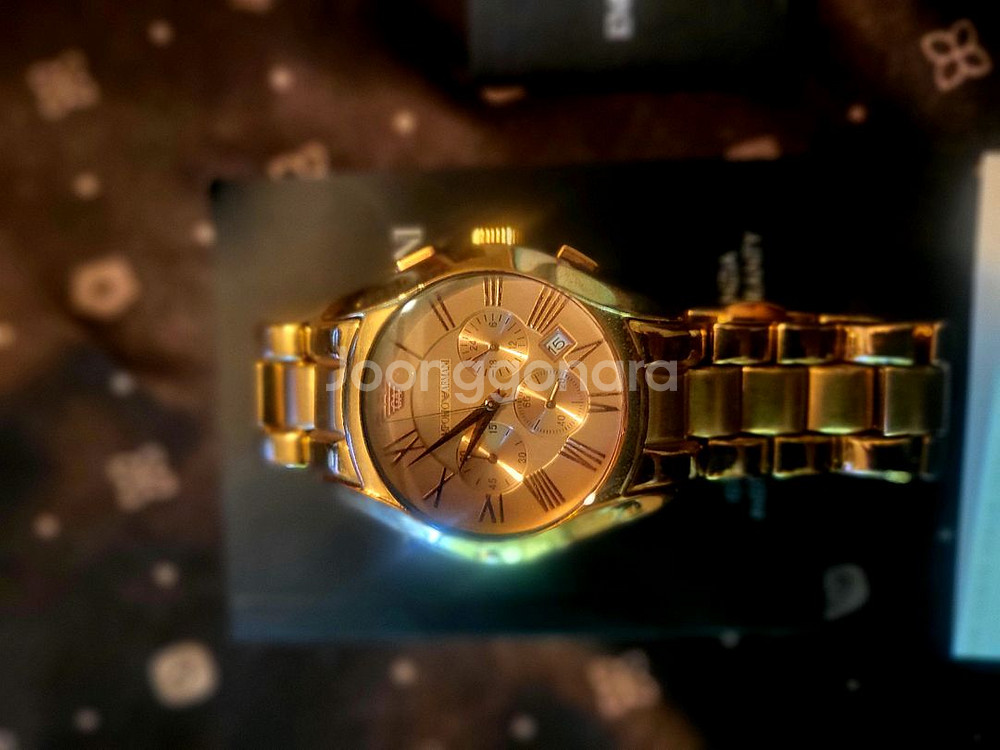 (미사용새제품) 엠포리오아르마니 로즈골드 메탈 남자시계--6