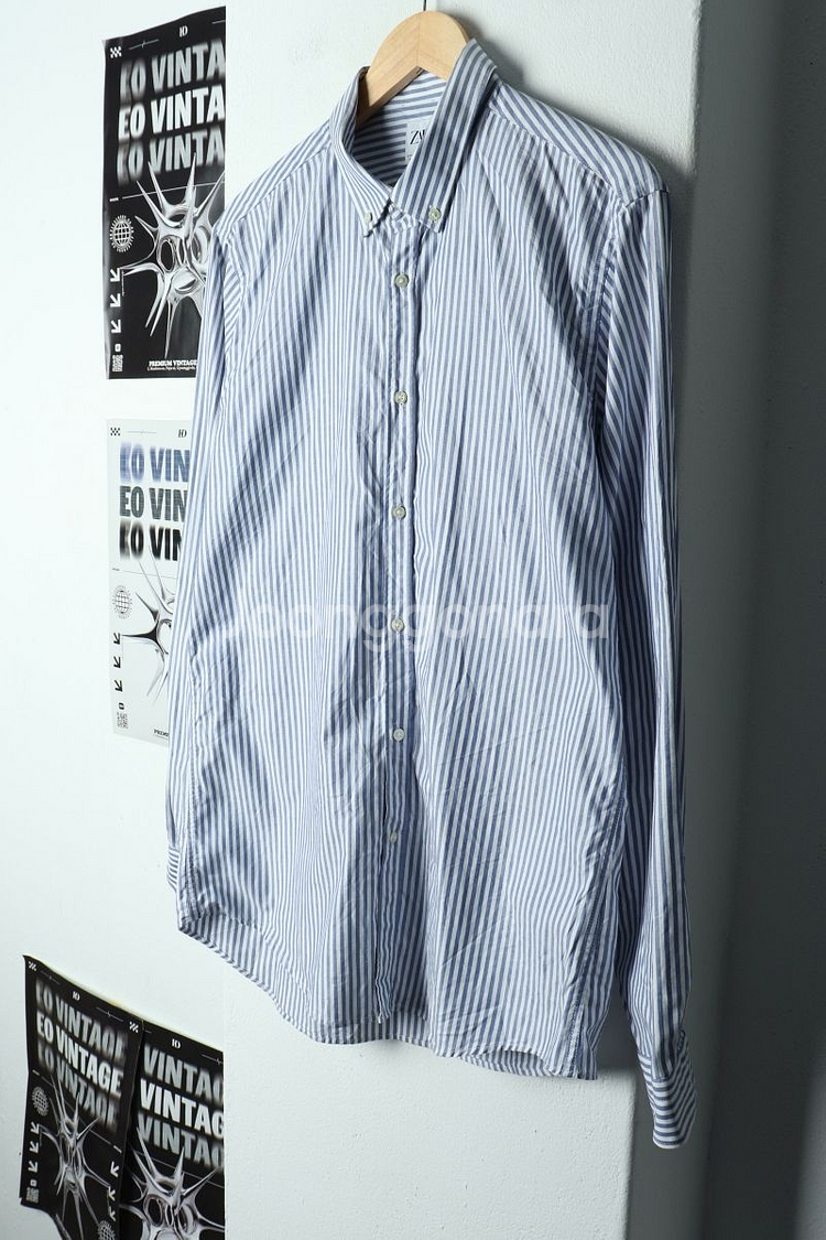 (L-XL) 브랜드빈티지 셔츠 남방 자라 스트라이프--0