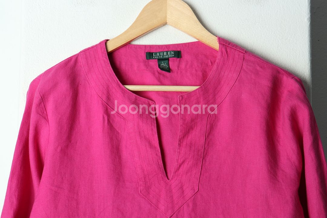 W(L-XL) 폴로 랄프로렌 셔츠 남방 블라우스 린넨--2