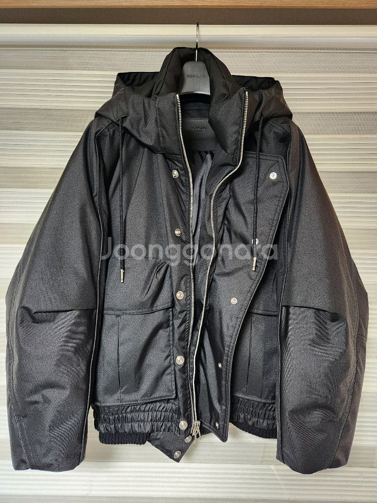 송지오옴므 SC30 후드 디터쳐블 돌먼 점퍼 패딩--0