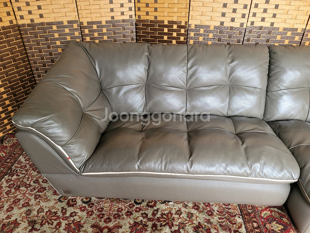 *FENDA*펜다*쎄미카우치* 통가죽 소파*S급--7