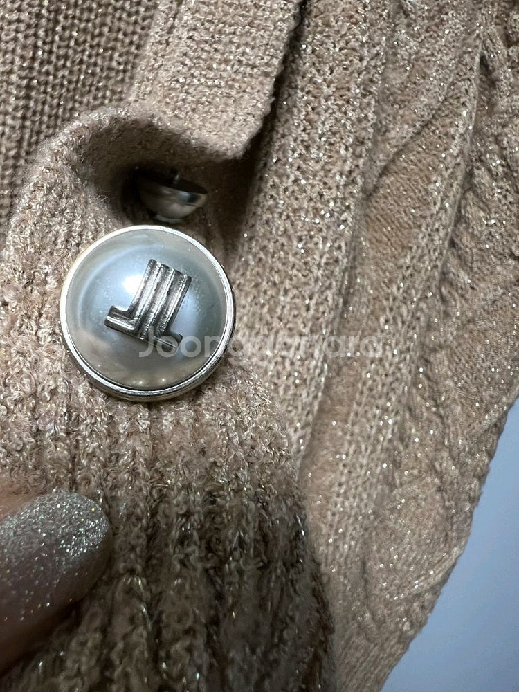 랑방컬렉션 블링블링 글리터 펄 가디건--7