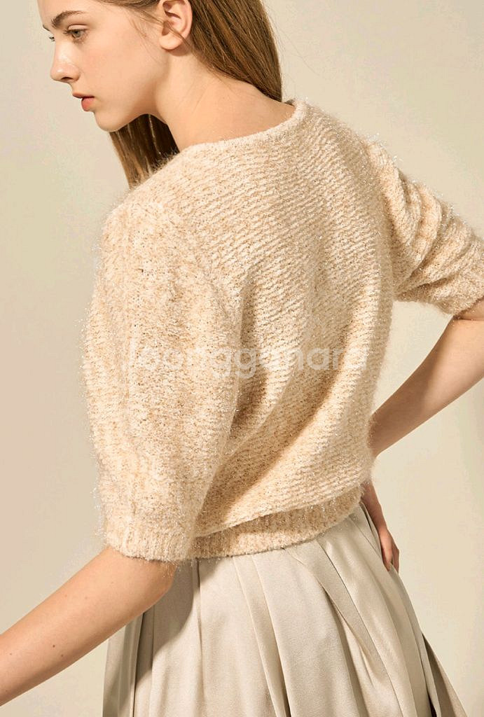 랑방컬렉션 블링블링 글리터 펄 가디건--3