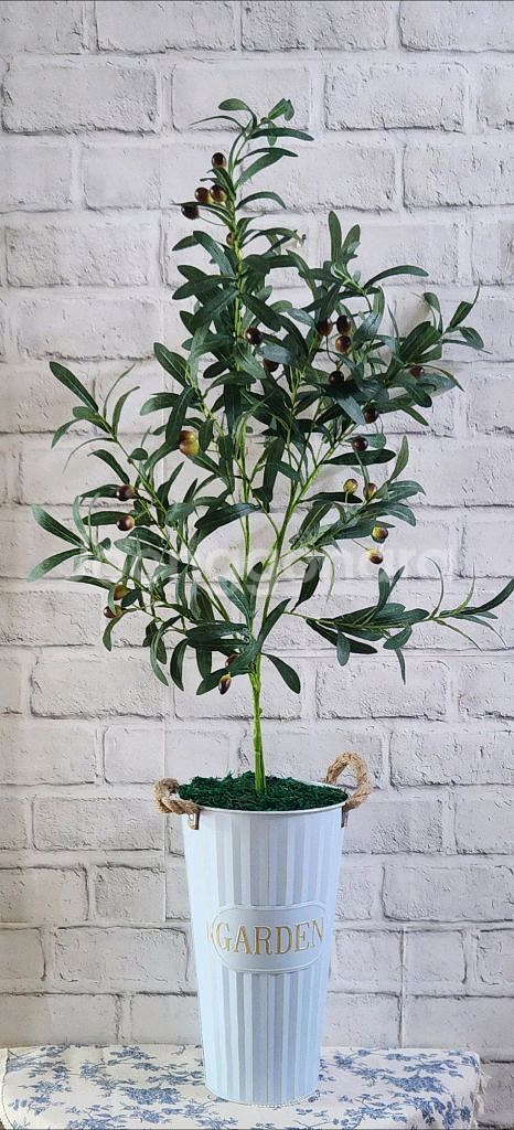 새상품)대형 올리브나무조화 대형철제 화분--0