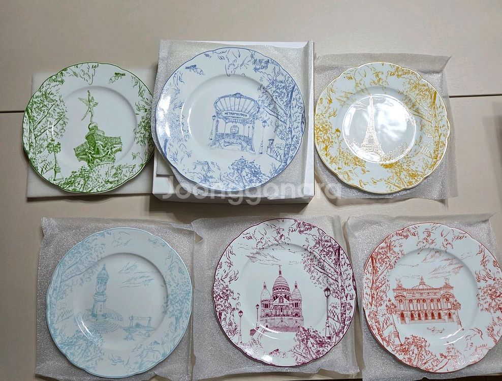 베르나르도 뚜 파리 21cm 접시 6종--0