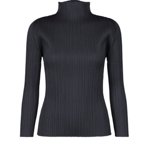 플리츠플리즈 뉴 컬러풀 베이직 반목탑 네이비