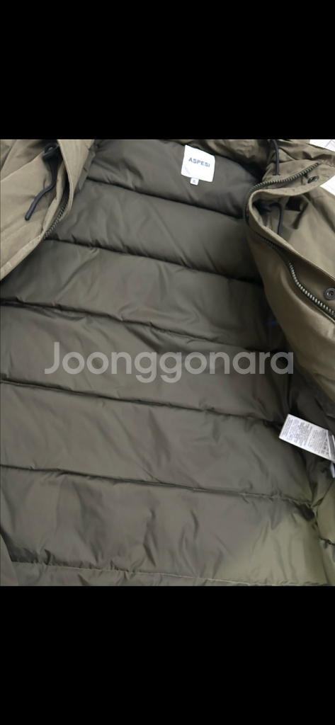 아스페시 aspesi 후디드 다운 파카 팝니다--4