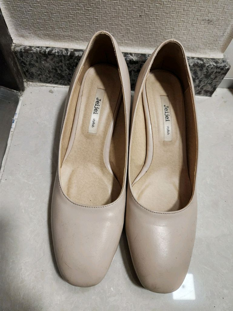 여자 크림베이지색 정장구두 250 이미지