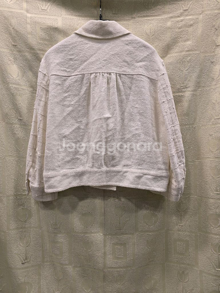 타임 화이트 트위드 더블 버튼 자켓 66정도--4