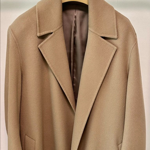 마마가리, 핸드메이드 벨티드 로브 코트, 베이지, 48