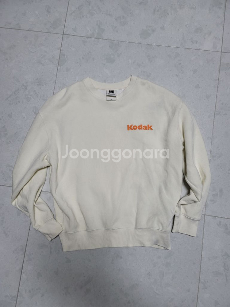 코닥 아이보리 맨투맨 여성 85 xs사이즈 상태굿--0