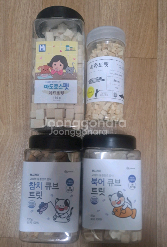 고양이 동결건조 간식 4통 일괄--0
