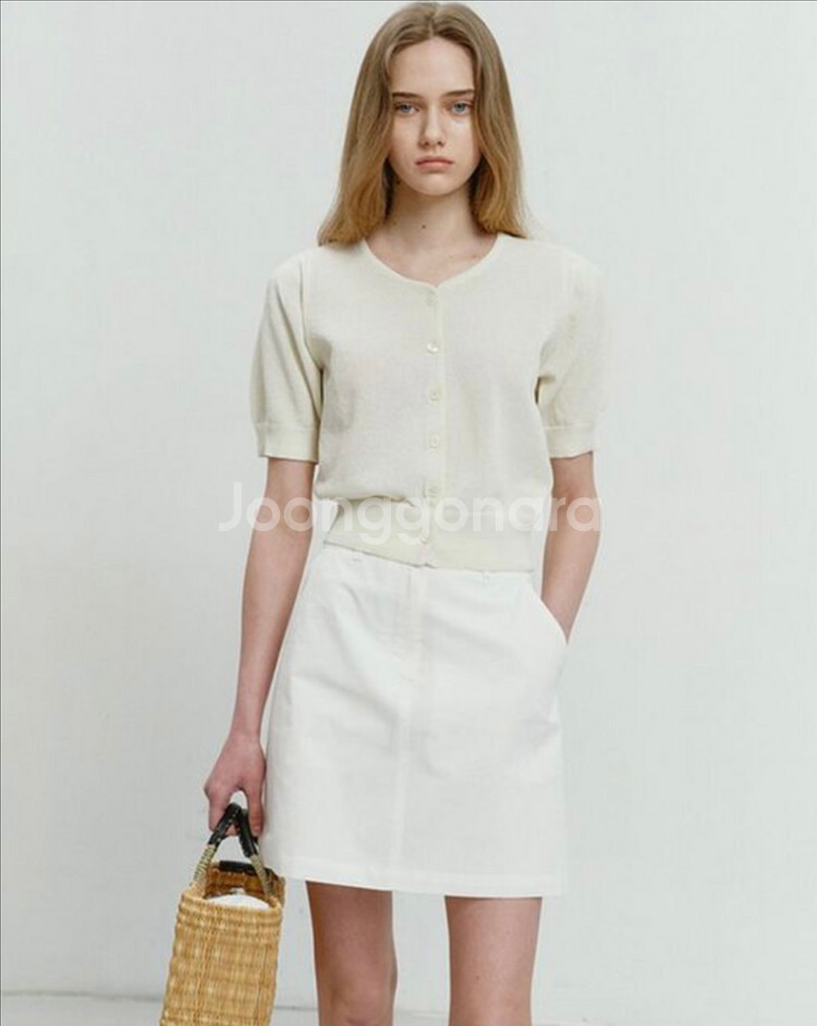 던스트 SCOOP 퍼프 가디건 아이보리 S--0