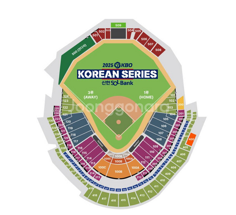한국시리즈 4차전 LG 한화 내야지정석B 2/4연석--0