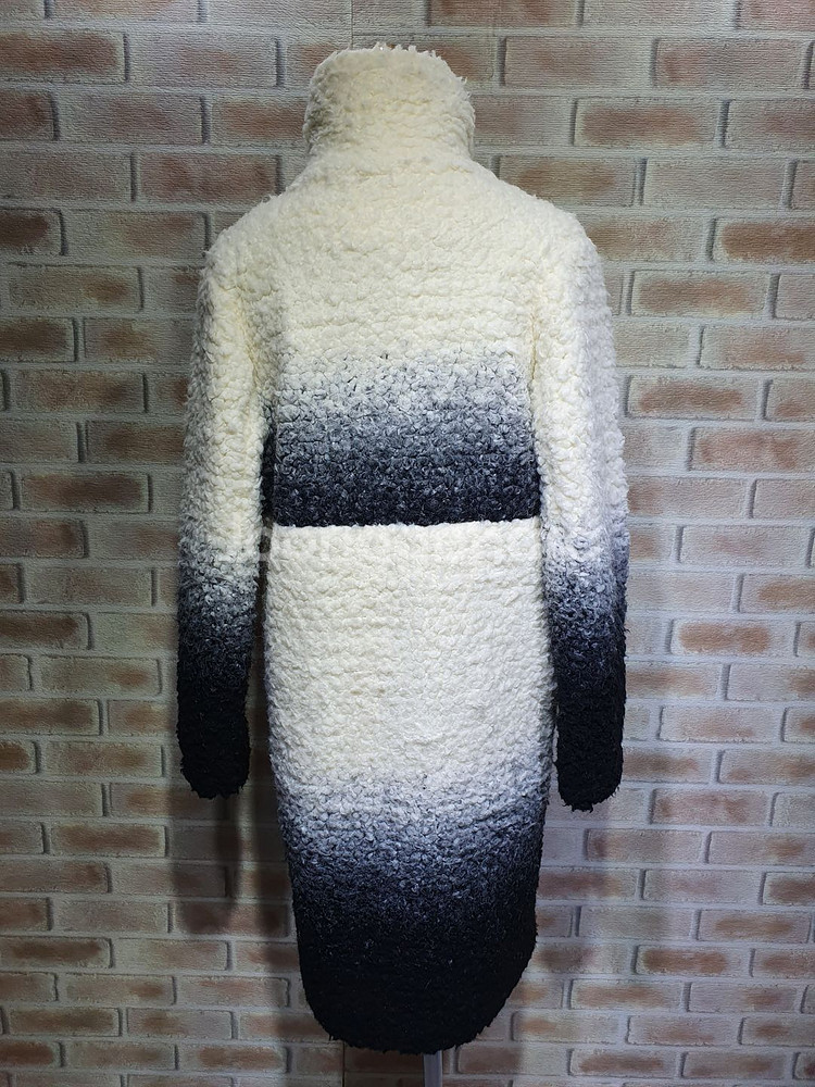 마쥬 정품 상태좋은 뽀글이 양털 그라데이션 롱코트55--9