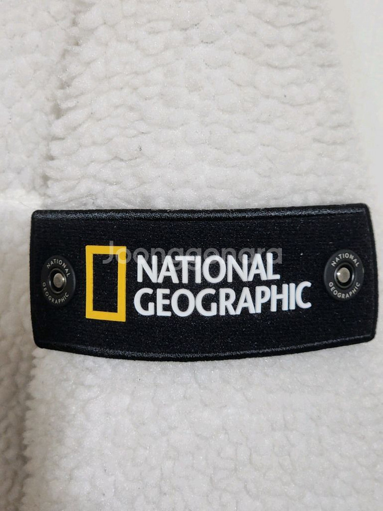 내셔널지오그래픽 플리스 롱점퍼 화이트 뽀글이 후리스자켓--4