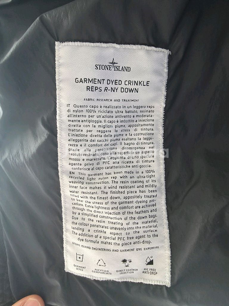 22fw 스톤 크링크랩스 다운 후드 자켓 블랙 L사이즈--3