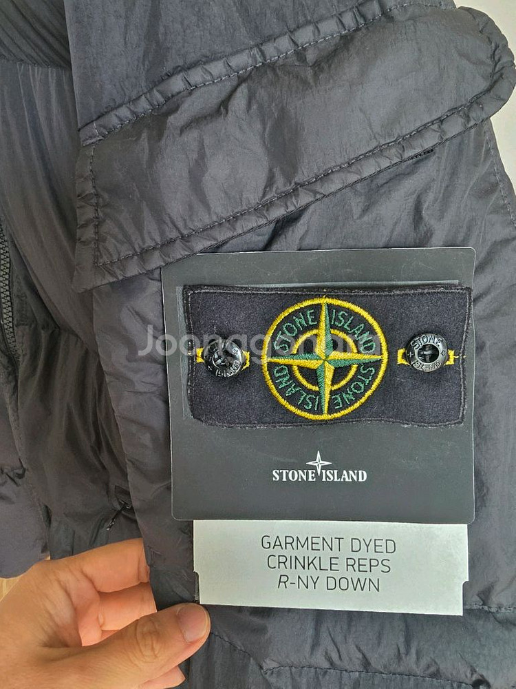 22fw 스톤 크링크랩스 다운 후드 자켓 블랙 L사이즈--1