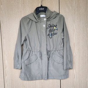 로엠걸즈 여아 후드 롱야상 점퍼 카키 130