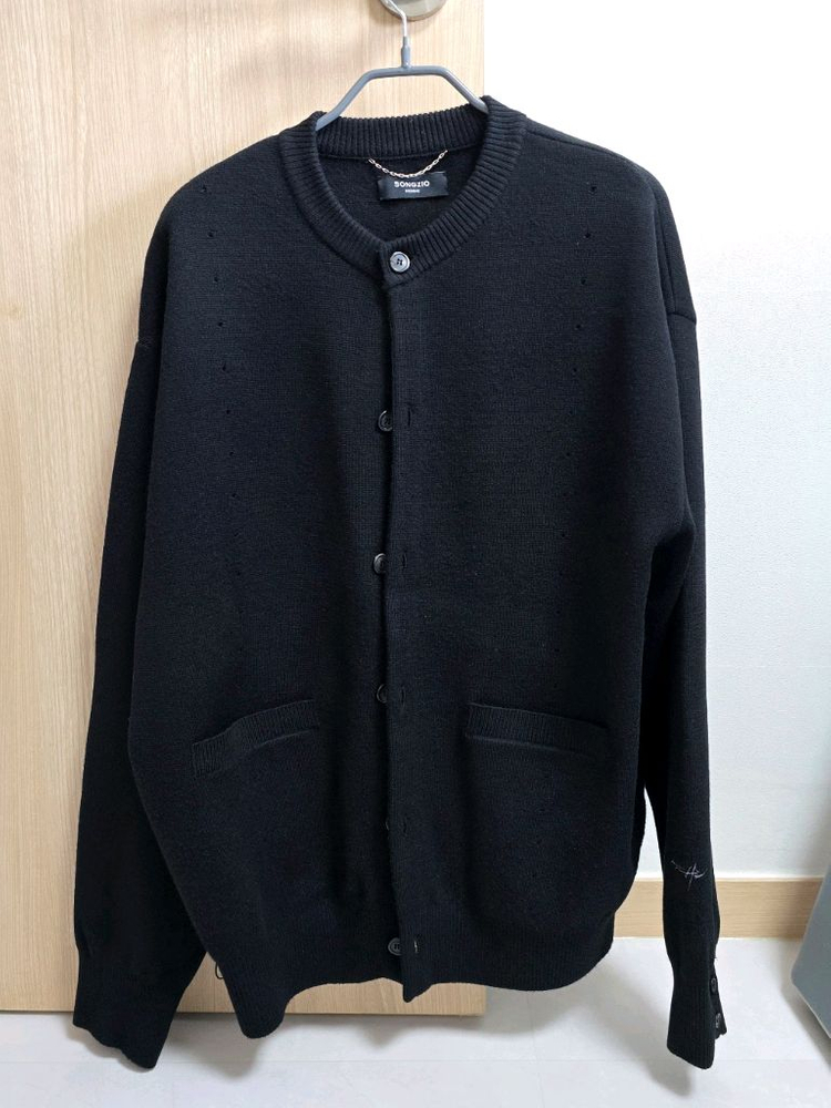 송지오 옴므 가디건 블랙 100사이즈 (차승원콜라보)--6