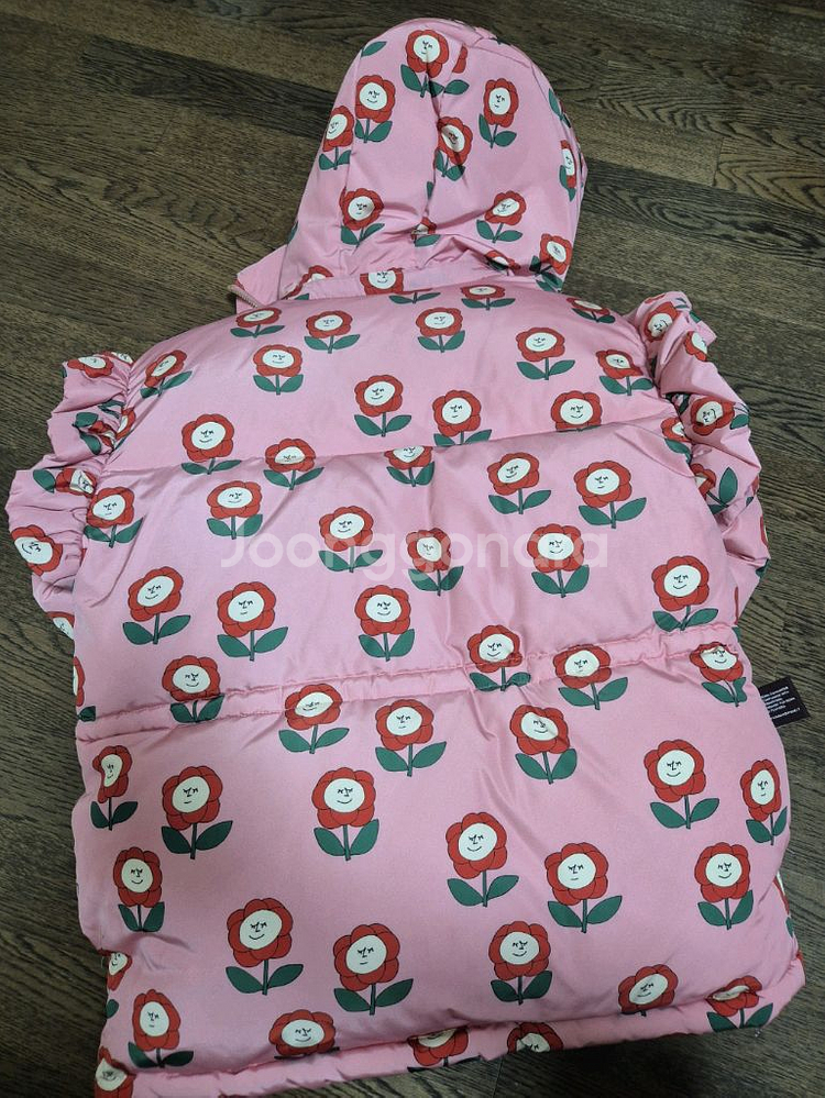 리미떼두두 핑크플라워 덕다운패딩--1