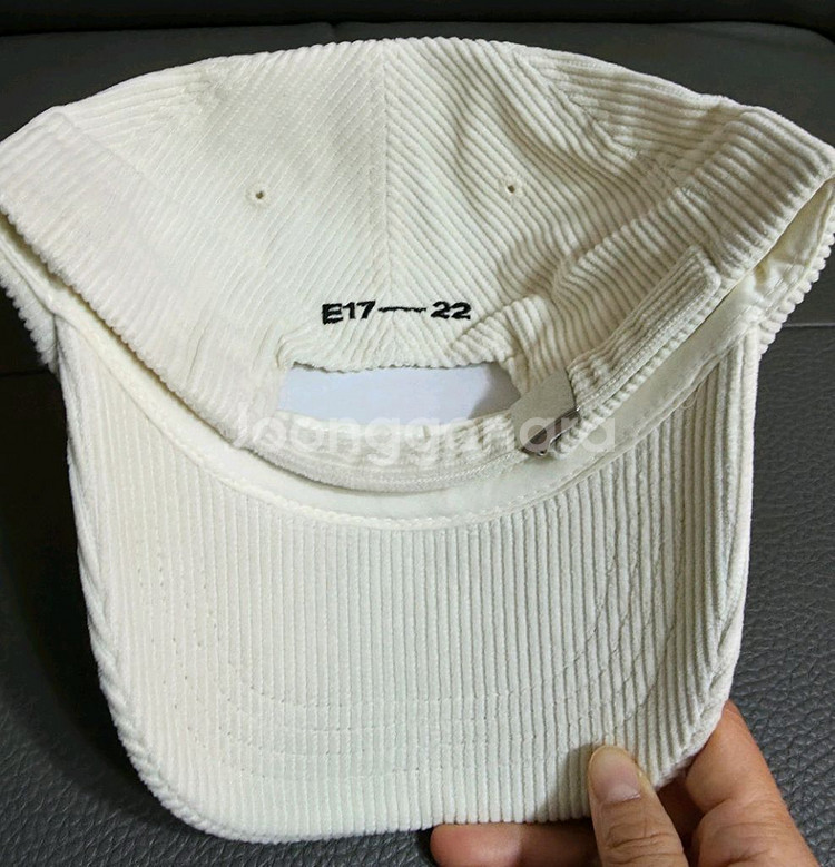이미스 모자 코듀로이 화이트--2