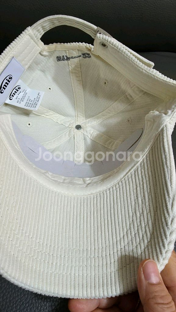 이미스 모자 코듀로이 화이트--1