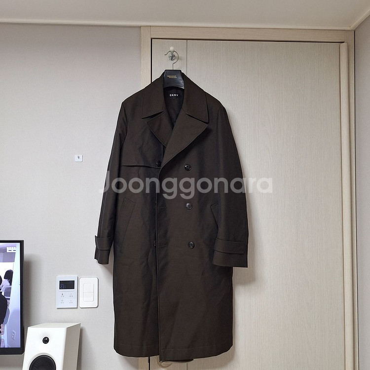 DKNY 더블 라인 트렌치 코트--0