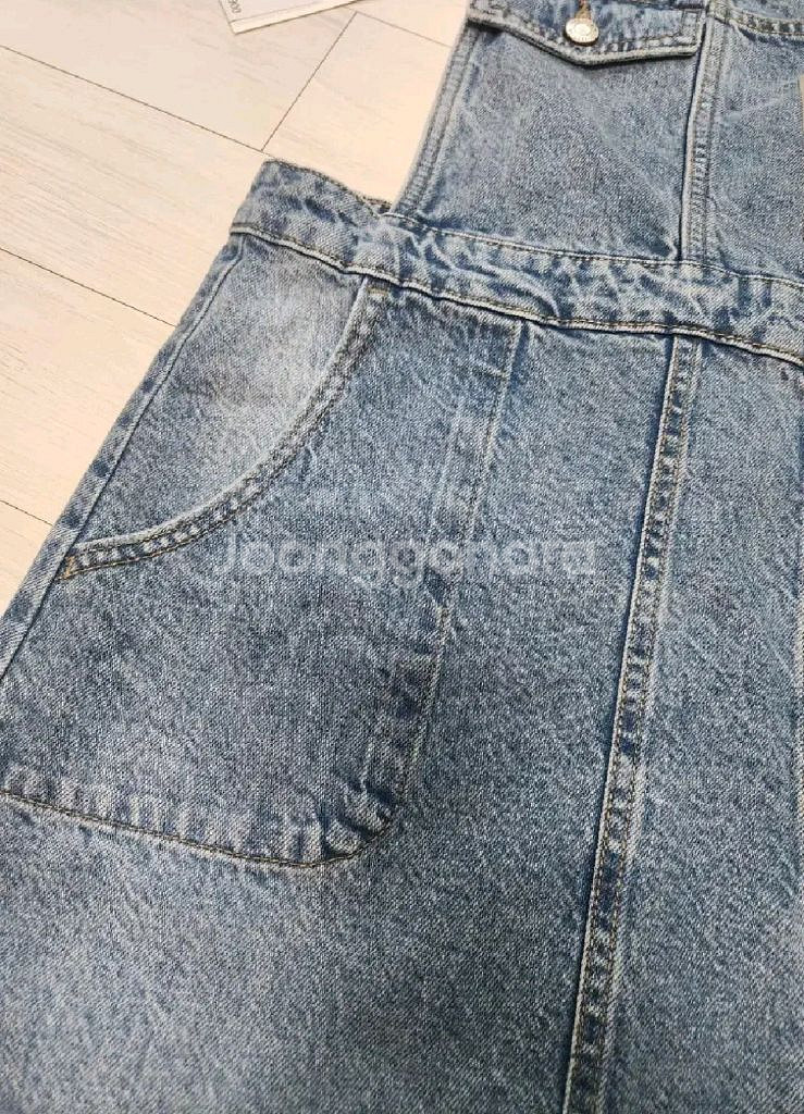 자라키즈 데님 점퍼스커트 6y 새상품--4