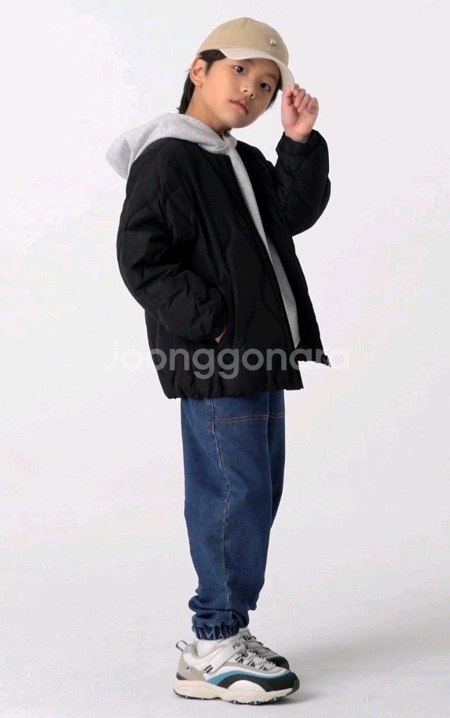 휠라 키즈 버디 구스 다운 경량 패딩 점퍼--0