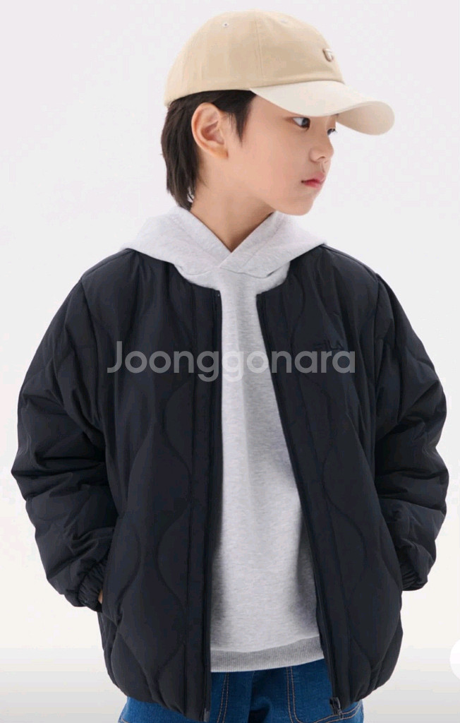 휠라 키즈 버디 구스 다운 경량 패딩 점퍼--1