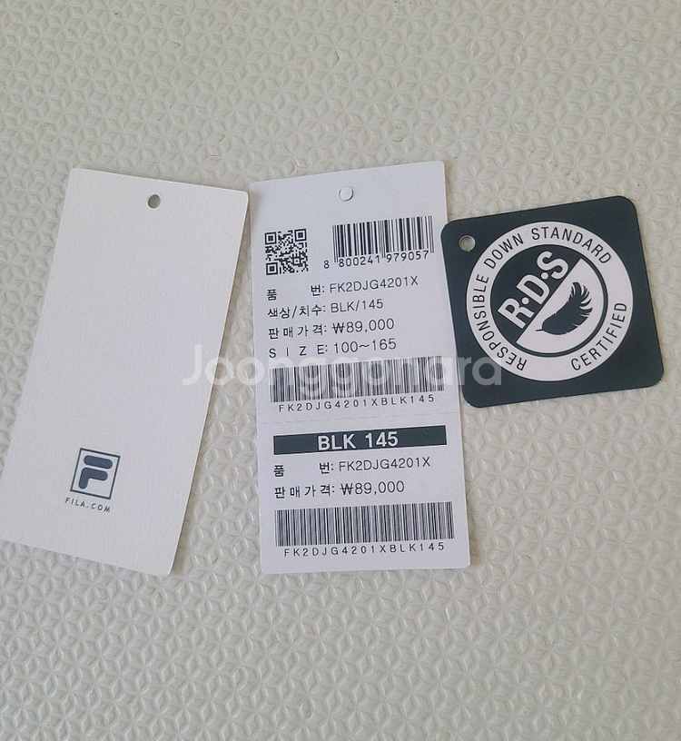 휠라 키즈 버디 구스 다운 경량 패딩 점퍼--5