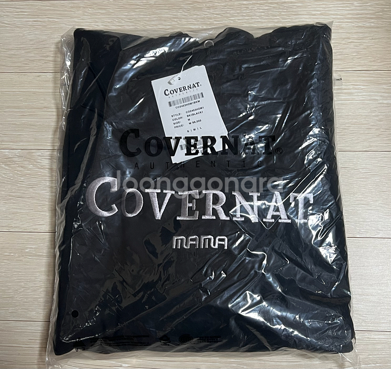 [새제품] 커버낫 그래픽 후드 블랙 M--2