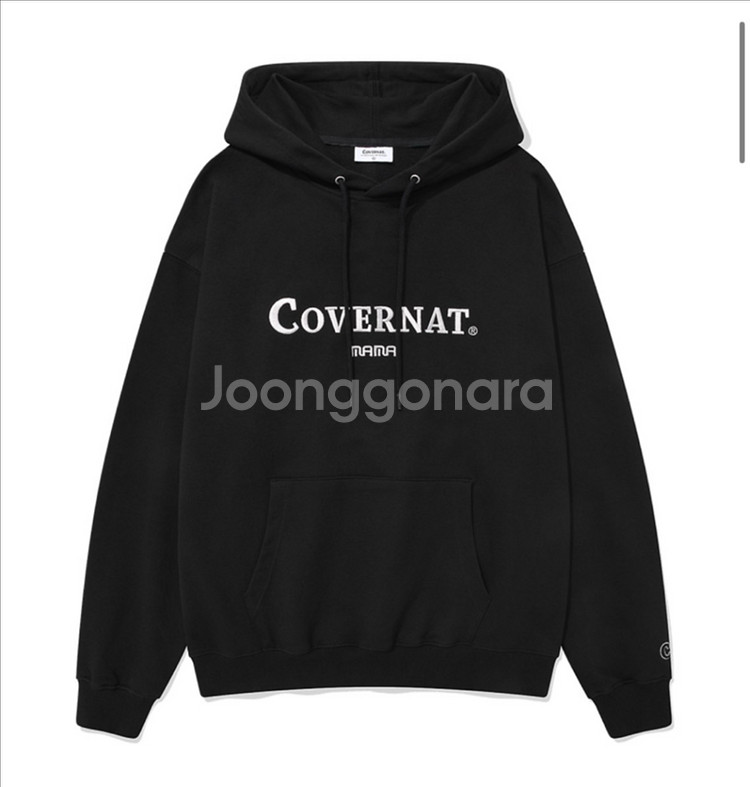 [새제품] 커버낫 그래픽 후드 블랙 M--0