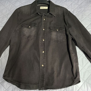 플랙 웨스턴 데님 블랙 셔츠 급처