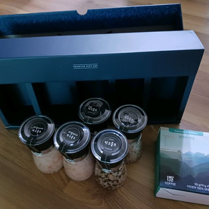 (새상품)히말라야 핑크솔트 선물세트와 커피