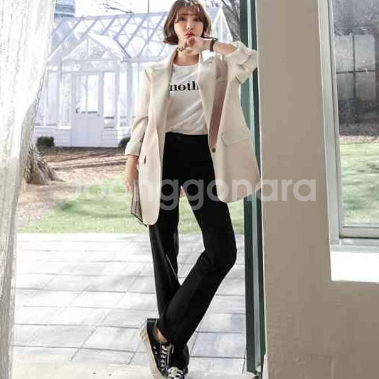 공구우먼 빅사이즈 루즈핏 베이직 싱글자켓 XL--0