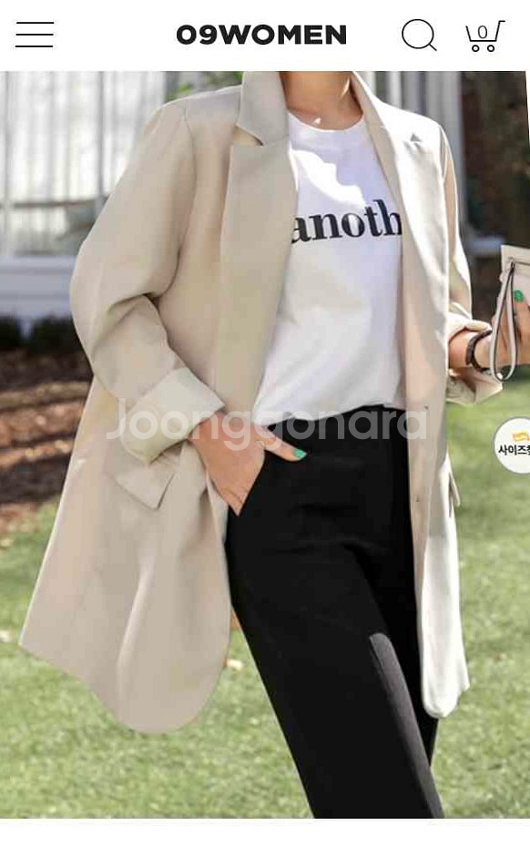 공구우먼 빅사이즈 루즈핏 베이직 싱글자켓 XL--1