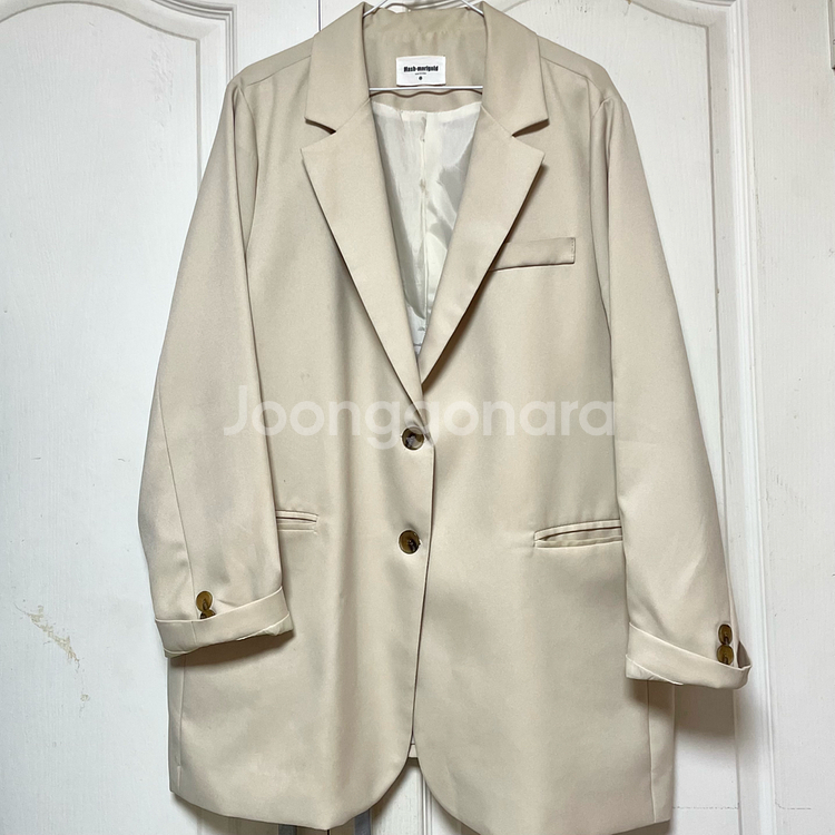 공구우먼 빅사이즈 루즈핏 베이직 싱글자켓 XL--4