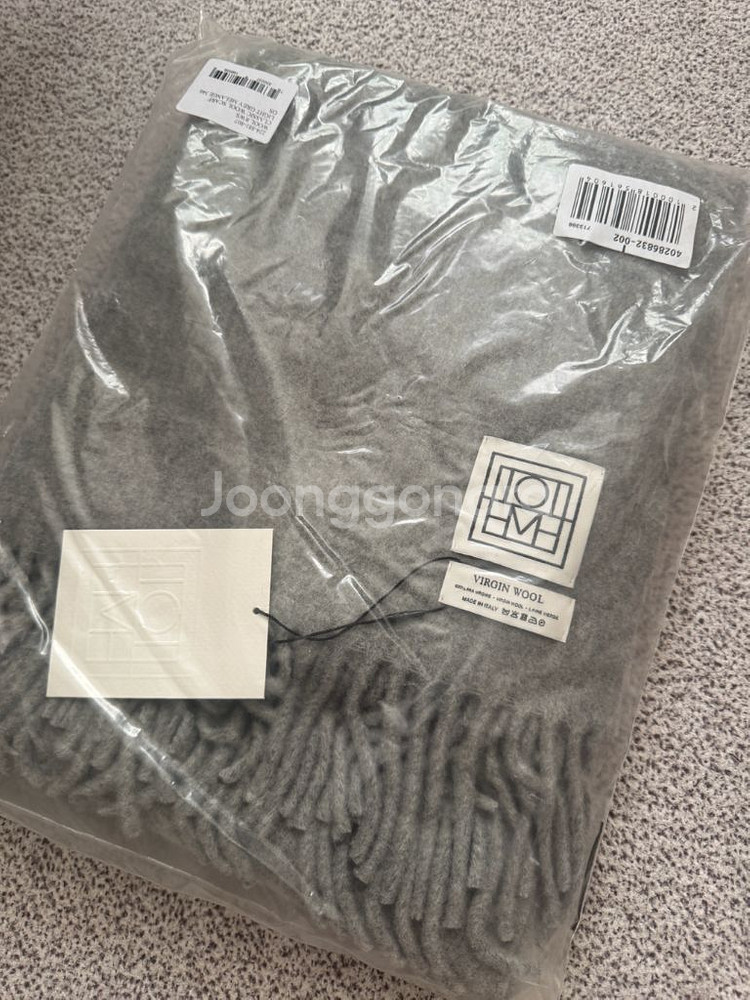 토템 클래식 울 스카프 라이트 그레이 멜란지--0