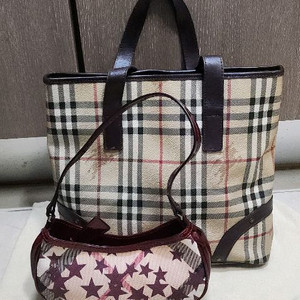 버버리 노바체크 빈티지 토드백