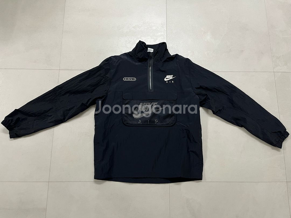 [L] 나이키 에어 우븐 라인드 자켓 블랙 라이드 본--0