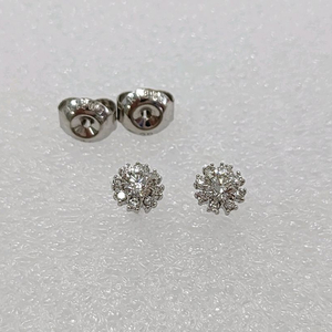 골든듀 18k 프리티레이디1C 라운드 다이아귀걸이